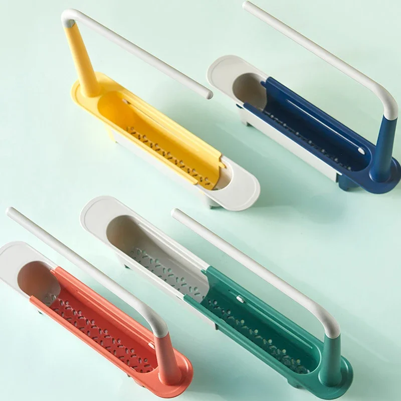 Adjustable Sink Shelf Kitchen Sinks Organizer Soap Sponge Holder Sink Drain Rack Storage Basket Kitchen Gadgets Accessories Tool