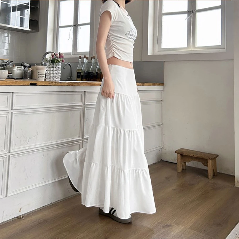 Daily Wear Long Skirt For Women Slimming Fashion High Waist Skirt Microelasticity New Style Skirt Polyester Fabric