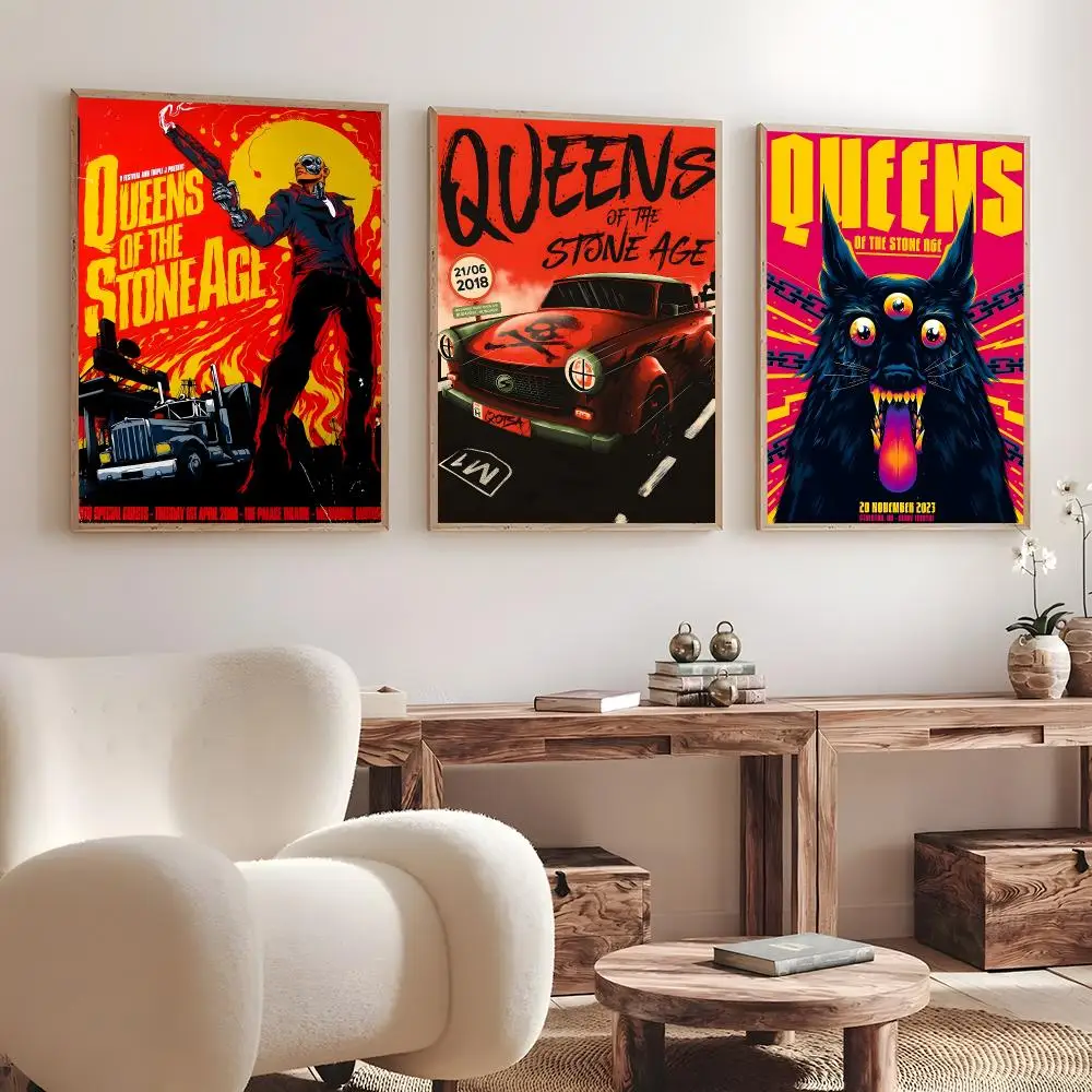 Band Queens of the Stone Age   Print Wall Art Pictures Canvas Painting Living Room Bedroom Home Decor Poster