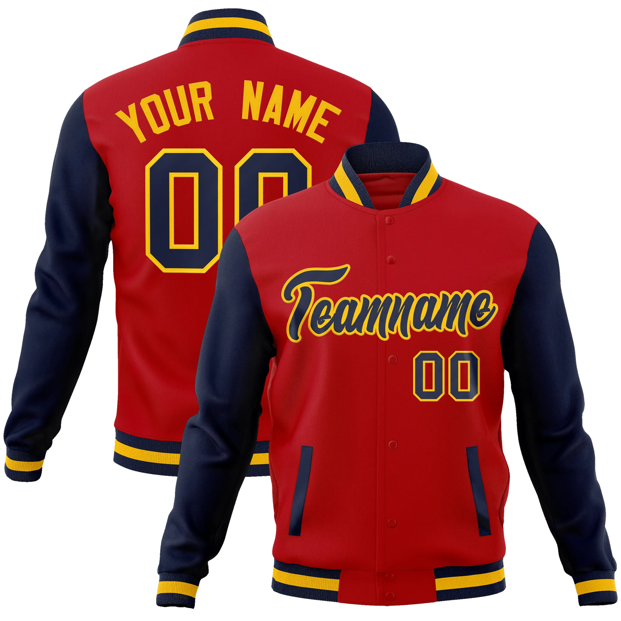 Custom Baseball Jacket  Personalized Stitched Letter Name Number Cotton Blend Letterman Fashion Varsity Jacket