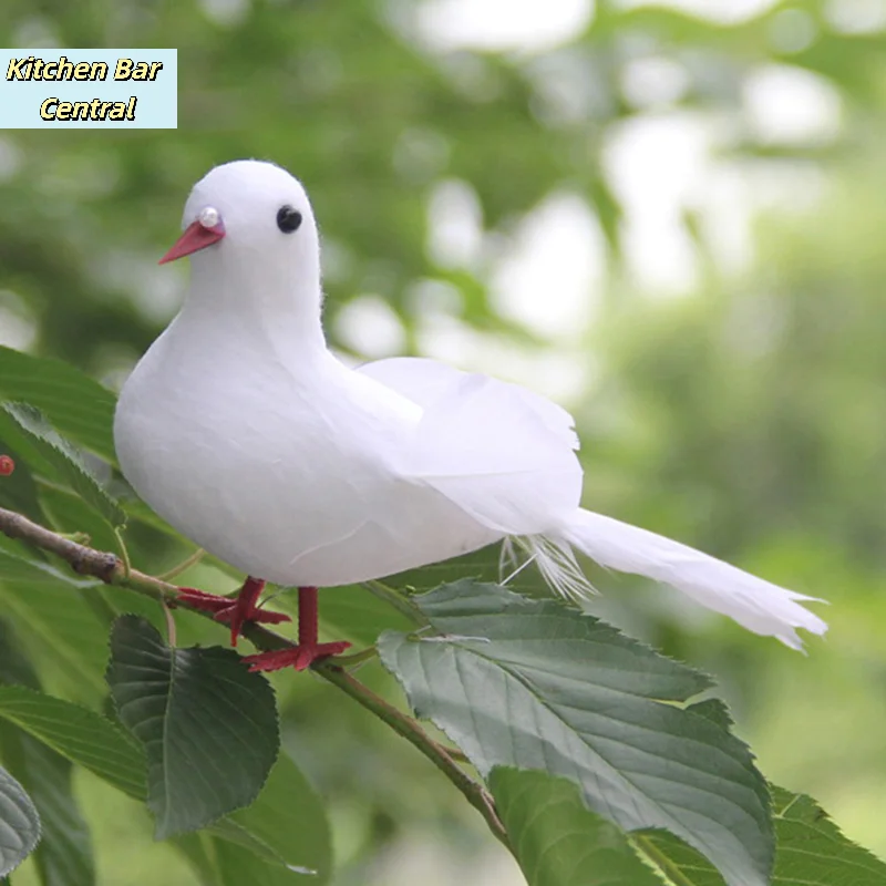 【1PC Artificial Simulation Peace Dove Foam Birds Wedding Crafts Ornament】