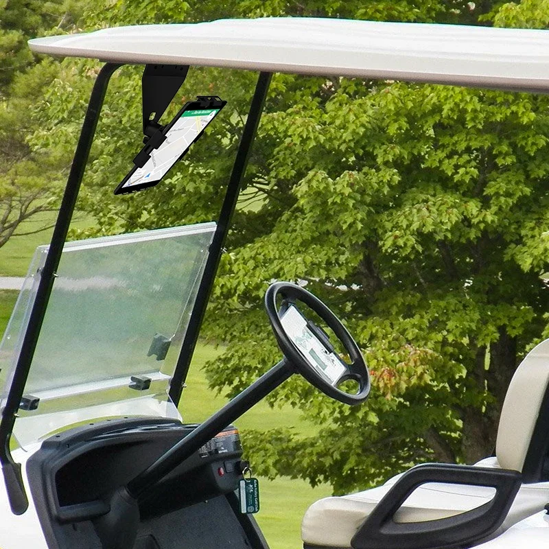 Convenient On-the-Go Access to Information Ceiling Mount Metal Tablet PC Stand Holder for Golf Cars