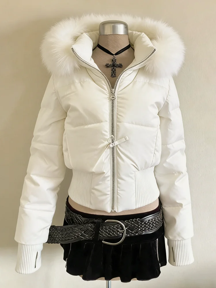 Manteaux courts à capuche Vintage américain pour femmes, veste d'extérieur gothique Punk noir, pardessus décontracté Y2k, Parkas rétro, printemps 2026