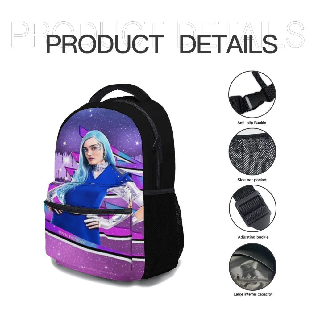 Addison Alien Star - Zombies 1, 2, 3, 4 New Female Fashion boys High Capacity Waterproof College Backpack 17inch ﻿ ﻿