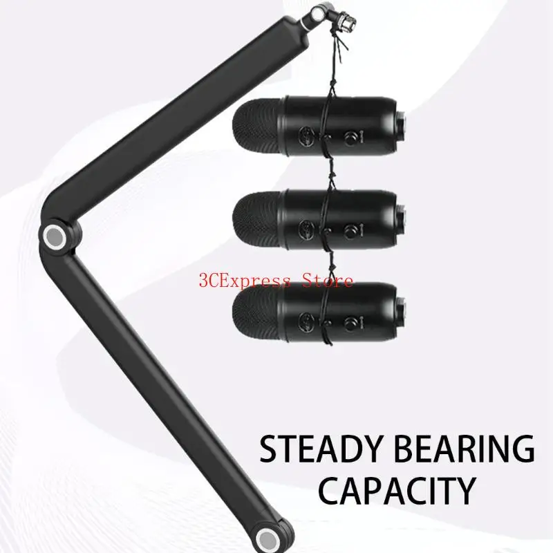 حامل الذراع الميكروفون 360 درجة تعليق الازدهار الدفاعية حامل مع المشبك