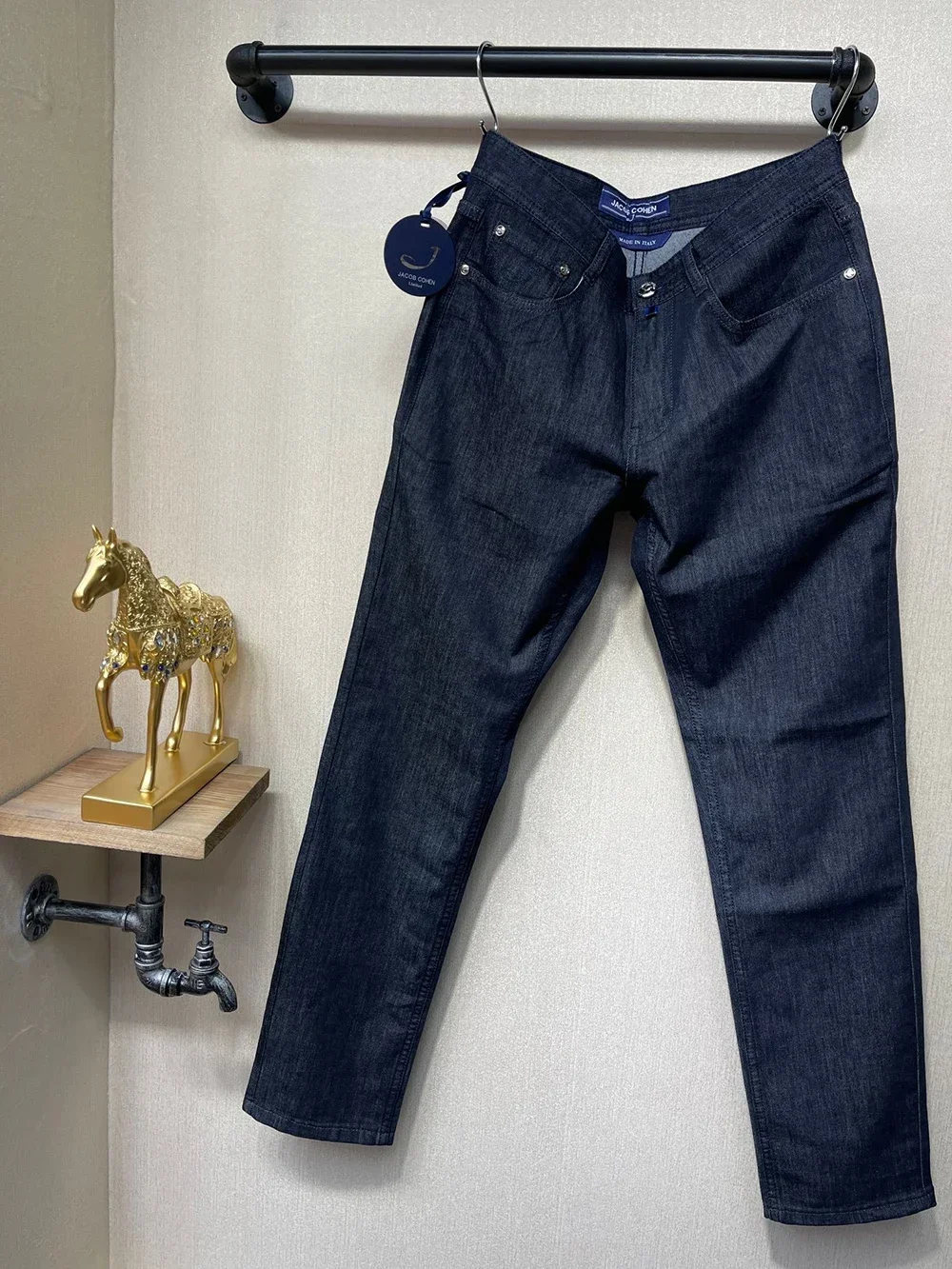 OECHSLI Jeans Thin Cotton Men 2025 Spring Summer new Embroidery zipper breathable Big size 30-40 Pants