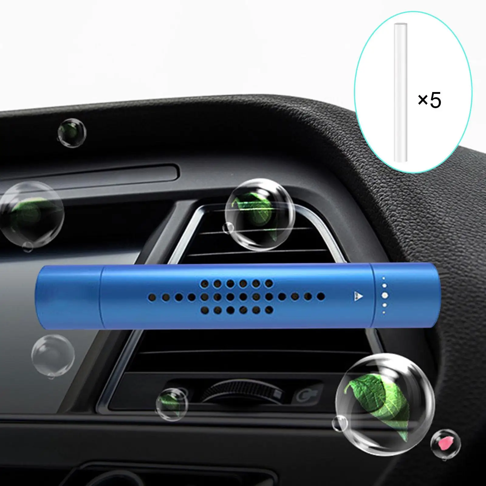 Car Air Freshener Sleek Aluminum Alloy Air Vent Clip Fragrance Diffuser Rotary Air Control for Tidy Interior Style