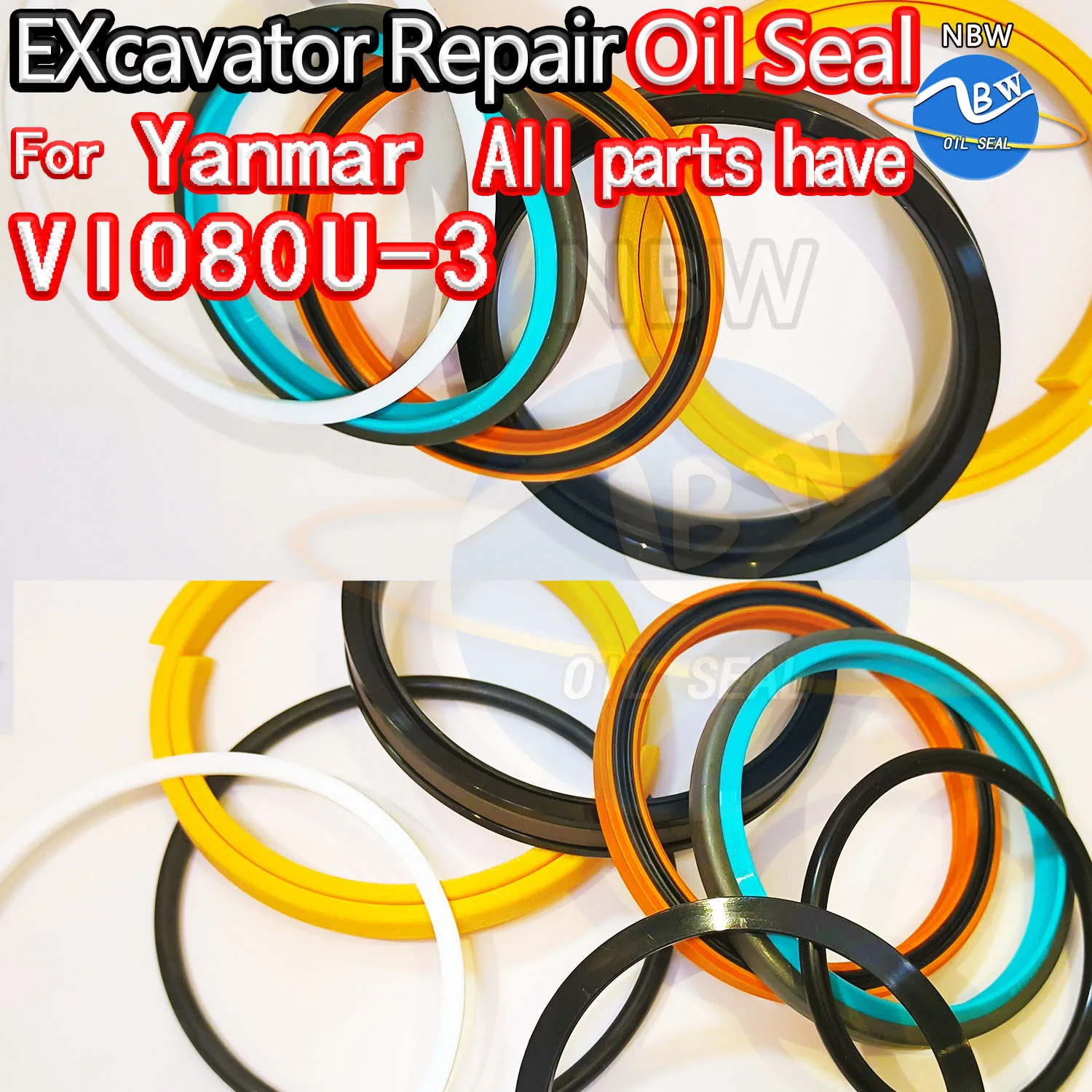 

For Yanmar VIO80U-3 Excavator Oil Seal Kit High Quality Repair Ya VIO80U 3 MOTOR Piston Rod Shaft Replacement Dust Bushing Blade