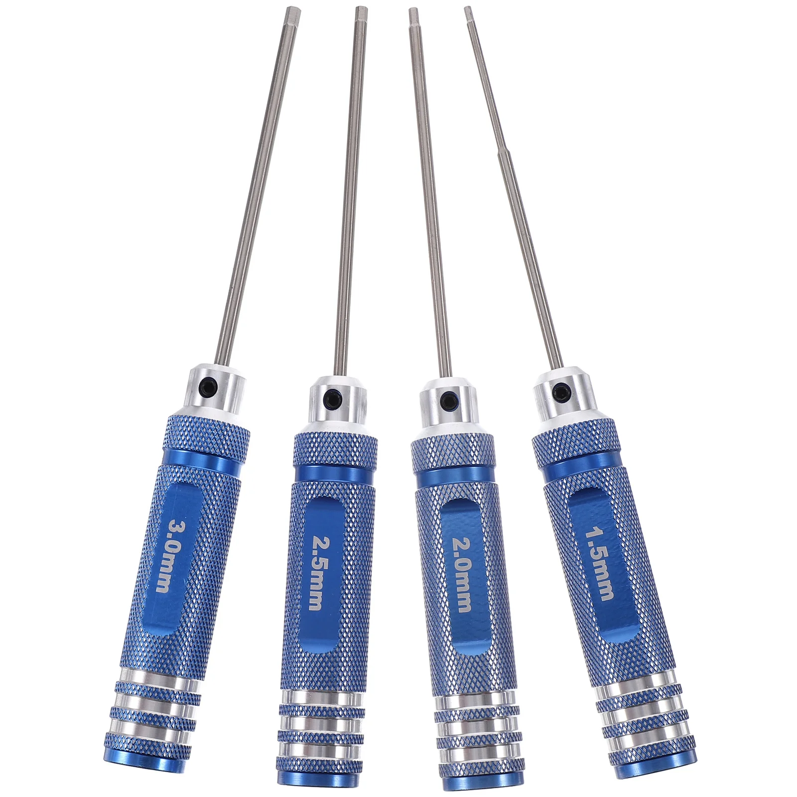 

4Pcs Metal Hexagon Screwdrivers 15mm 20mm 25mm 30mm Blue Handle Durable Kit for Rc Helicopter Disassembly Hexagonal Screwdriver