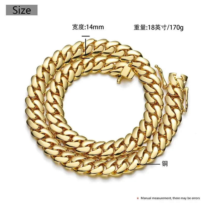 

10mm-22mm Miami Cuban Link Bracelet - Gold Plated Hip Hop Bling Chain Rapper Jewelry Gift for Men 2025