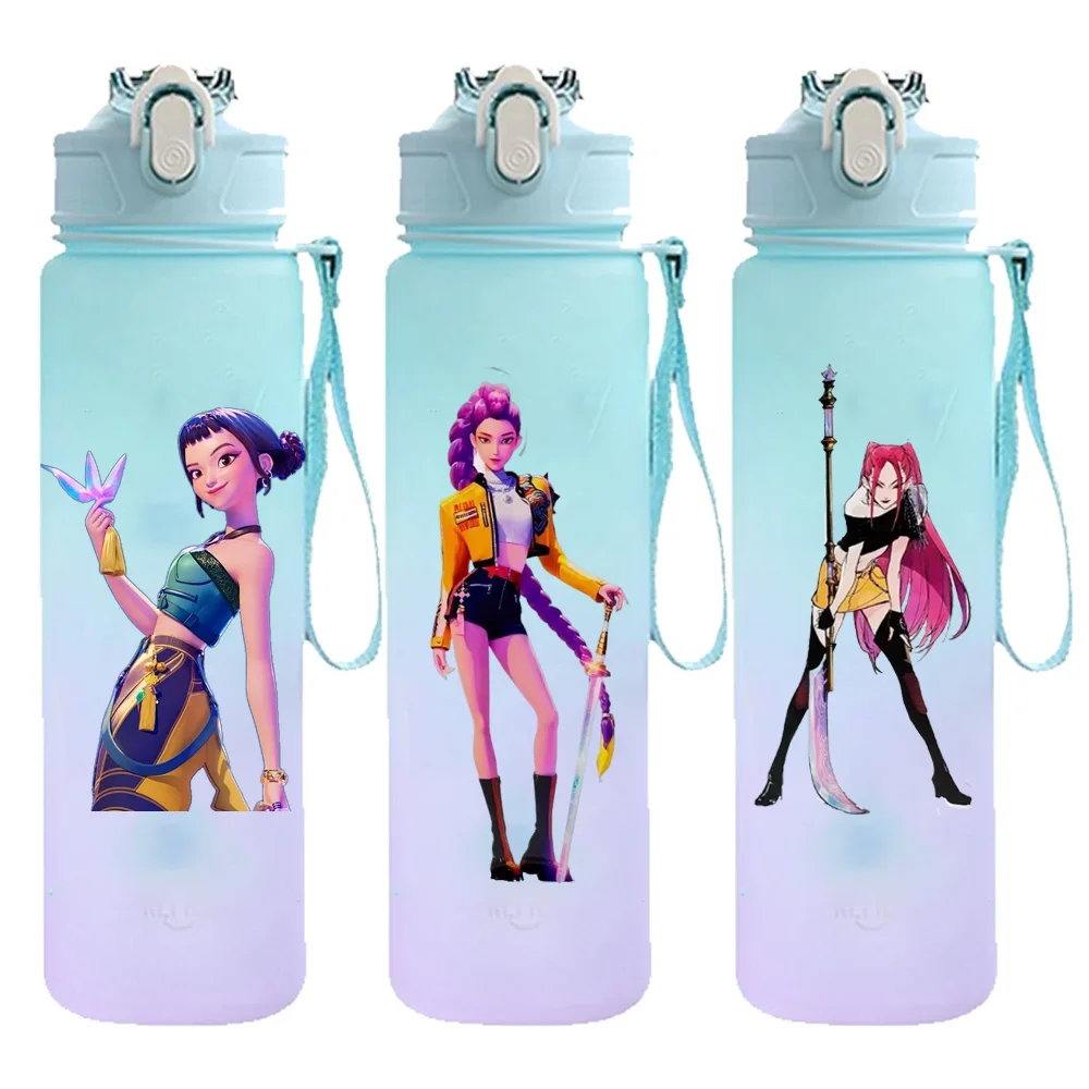 KPop Охотники на демонов для девочек Бутылка для воды Аниме DIY Персонажи с принтом Индивидуальные портативные чашки KPop Fantasy 2025 Новые подарки