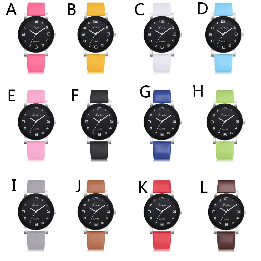 Women'S Quartz Watch Classic Leather Band Round Dial Wristwatch Casual Fashional All-Match Wrist Watch Various Colors