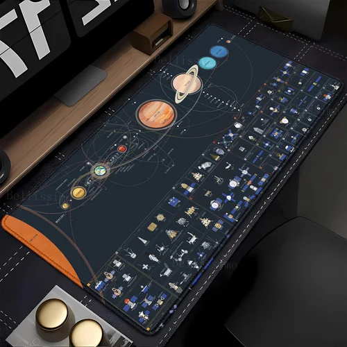 Imagen 2 del producto Alfombrilla de ratón para Gamer, sistema Solar del universo espacial, nueva alfombrilla de ratón para ordenador de casa, accesorios suaves para oficinas, alfombra para escritorio de ordenador