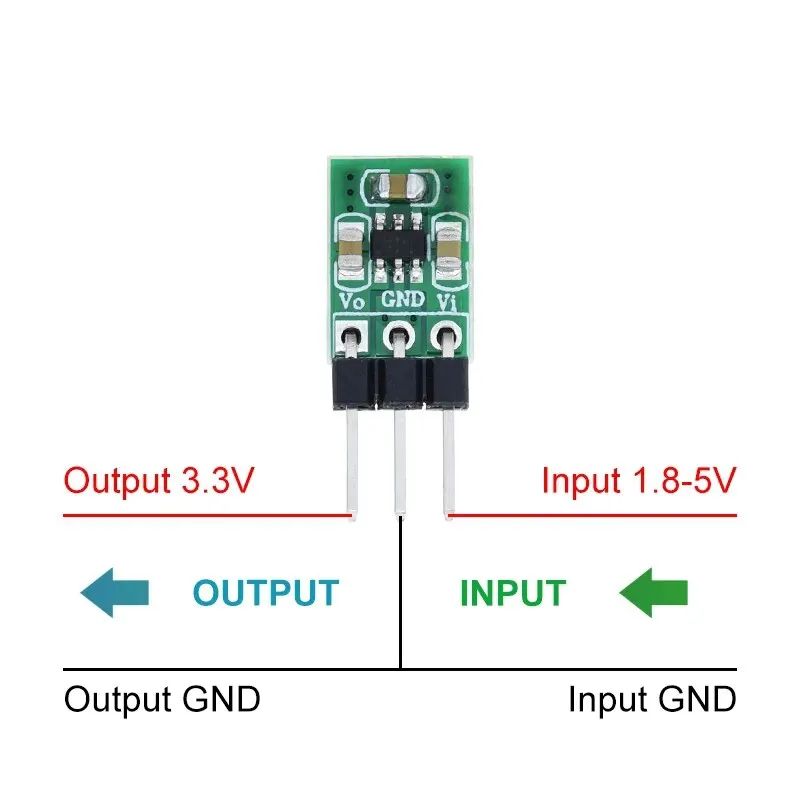 5PCS Mini 1.8V 3V 3.7V 5V to 3.3V Boost & Buck Low Noise Regulated Charge Pump 2 in 1 DC/DC Converter