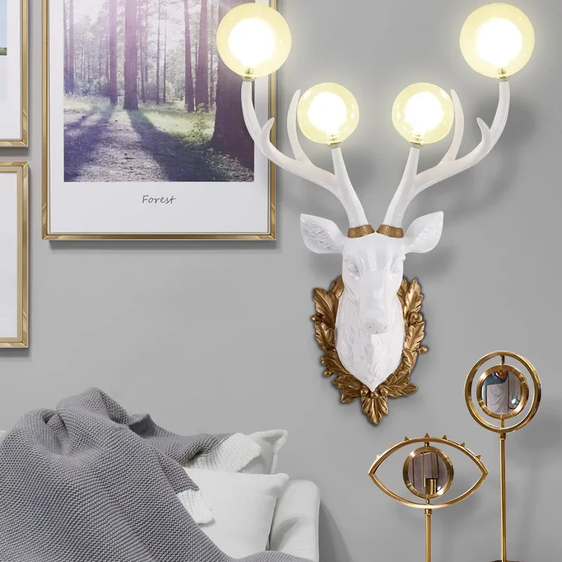 

Nordic Antlers Wall Lamp Modern Led Deer Wall Sconce for Home Decor Living Room Bedroom Bathroom Mirror Light Lighting Luminaire