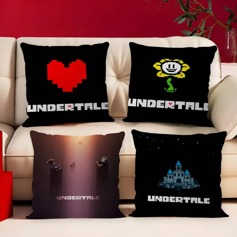 

Undertale Anime Cushion Cover Pillow Cover Decor Pillowcase Printed Cushion Case For Couch