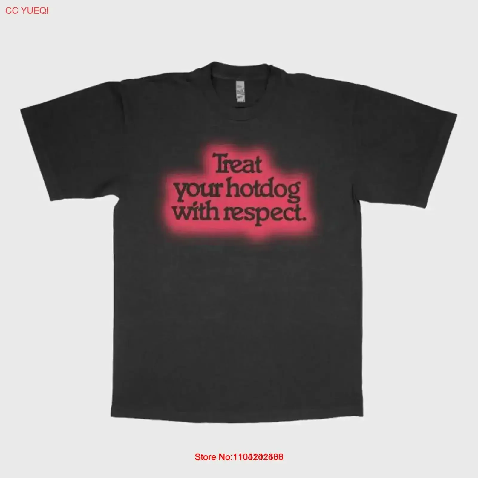 ORIGINAL Treat Your Hot Dog With Respect Vintage Hotdog USA Print T shirt 90s Streetwear Retro Rap Washed fashion vintage