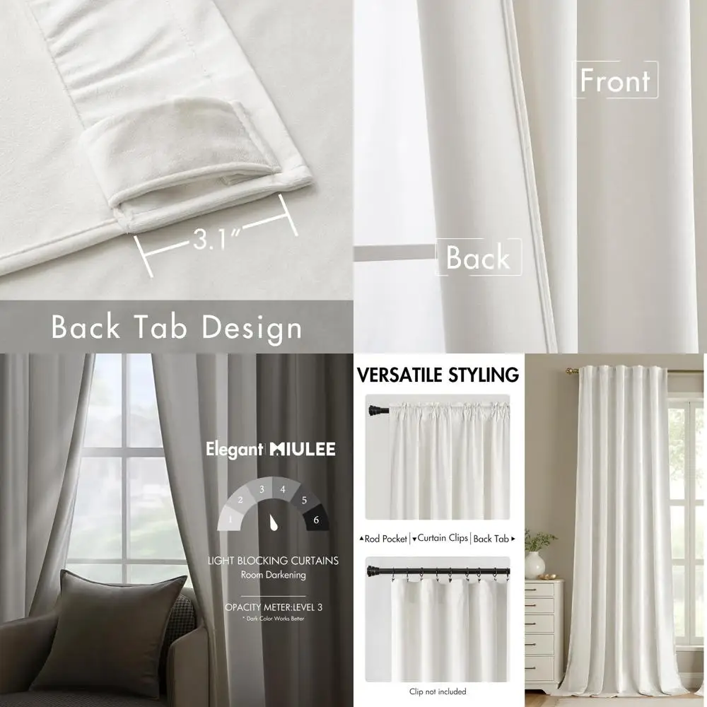 

Роскошные мягкие белые шторы с термоизоляцией 90 для спален и гостиных, комплект из 2 панелей, W52 x L90