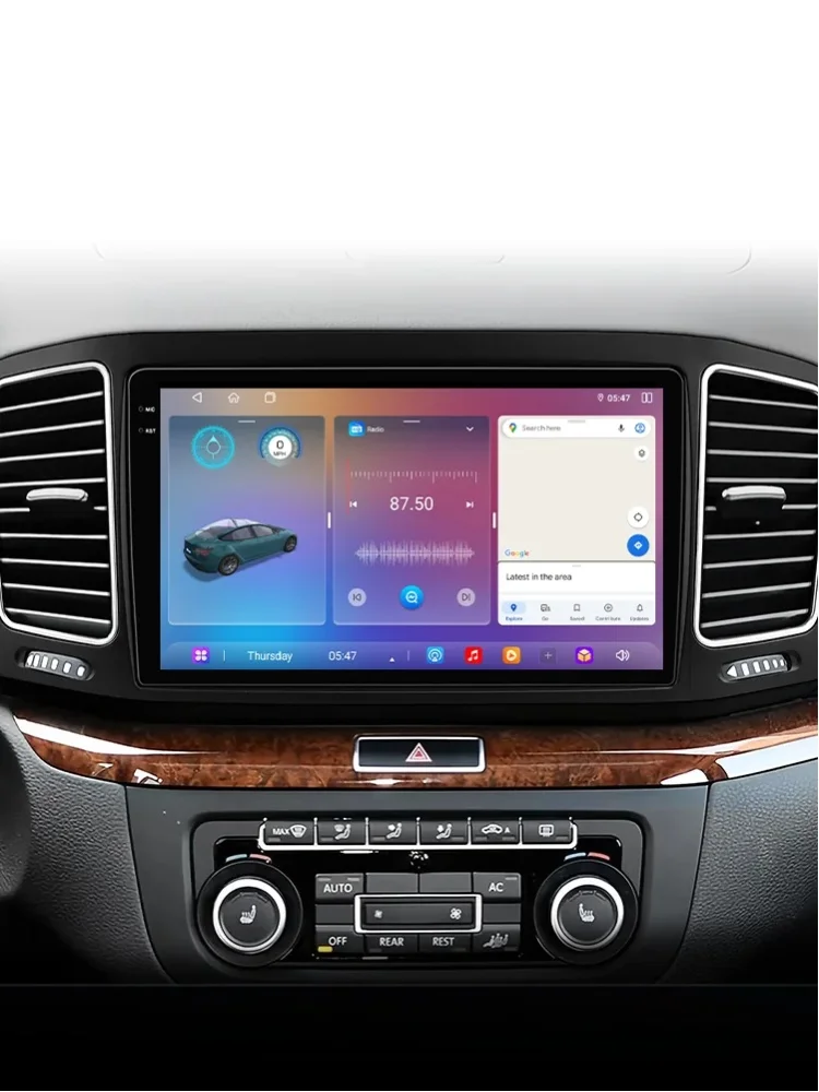 Srnubi Android Autoradio für VW Sharan 7N / Seat Alhambra II 2012 - 2018 Carplay QLED-Bildschirm DSP Stereo GPS-Navigation