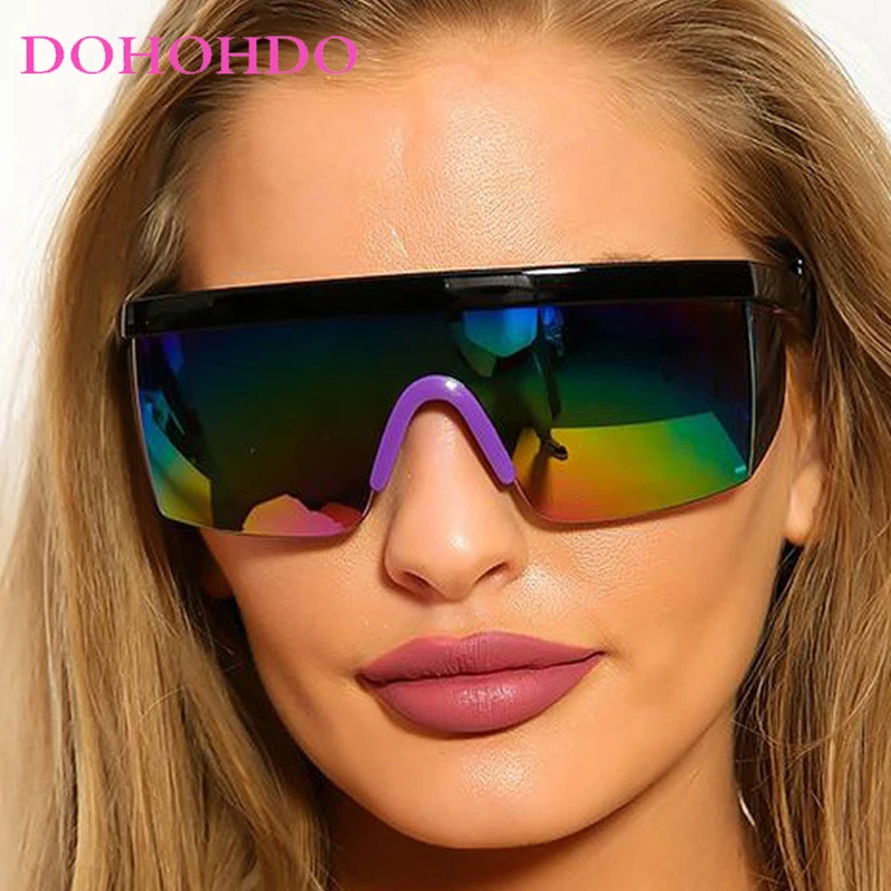 Trendy Y2K Integrated Punk Women's Sunglasses Luxury Brand Designer Sunglasses Men Outdoor Sports Cycling Eyewear Unisex UV400