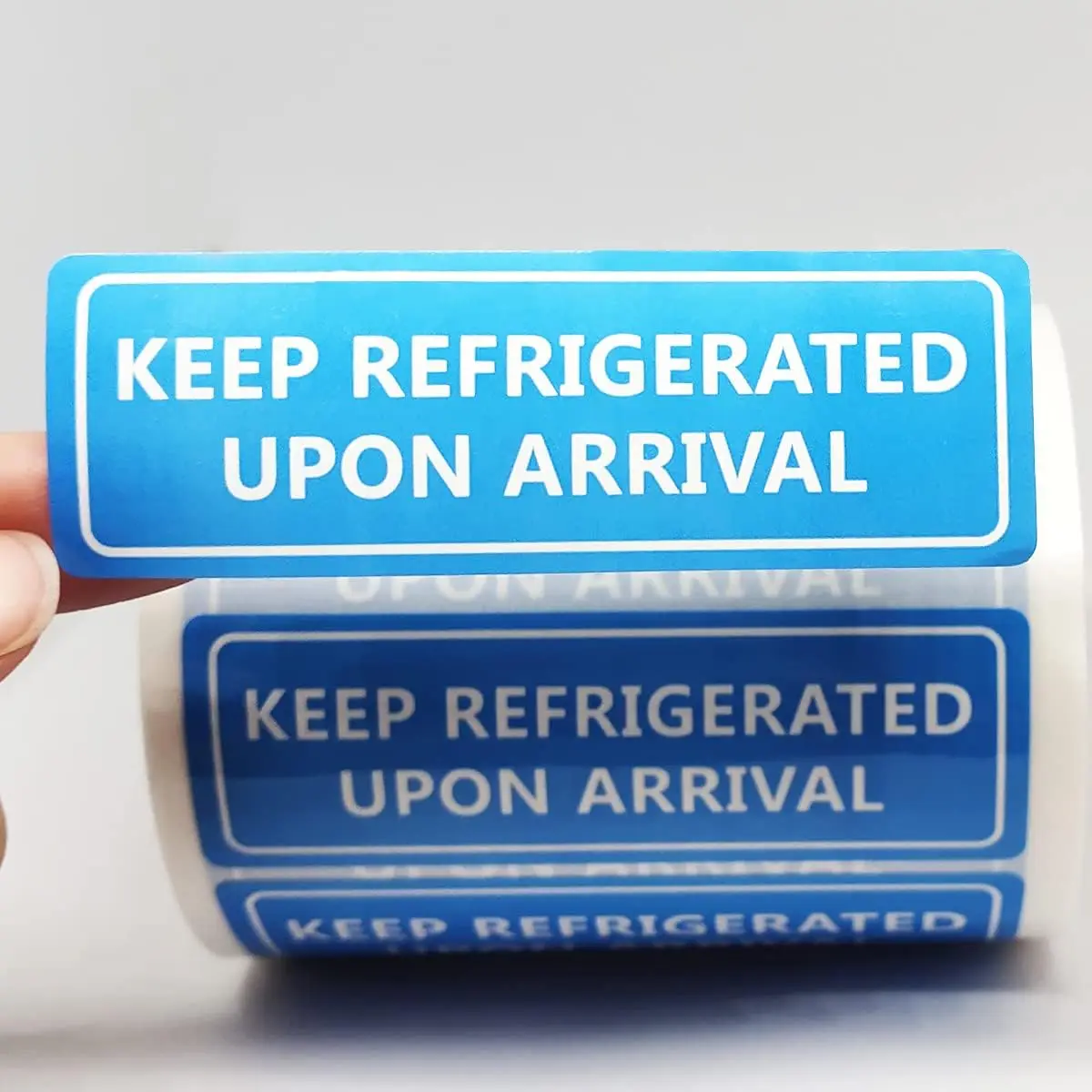 Keep Refrigerated Upon Arrival Stickers,1x3 Inch Keep Cold Stickers for Shipping and Package