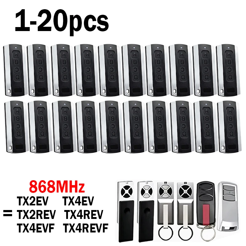 For LiftMaster TX2EV TX4EV TX4EVF Gate Remote Control key CHAMBERLAIN TX2REV TX4REV TX4REVF TX4REV-F 868MHz Garage Door Opener