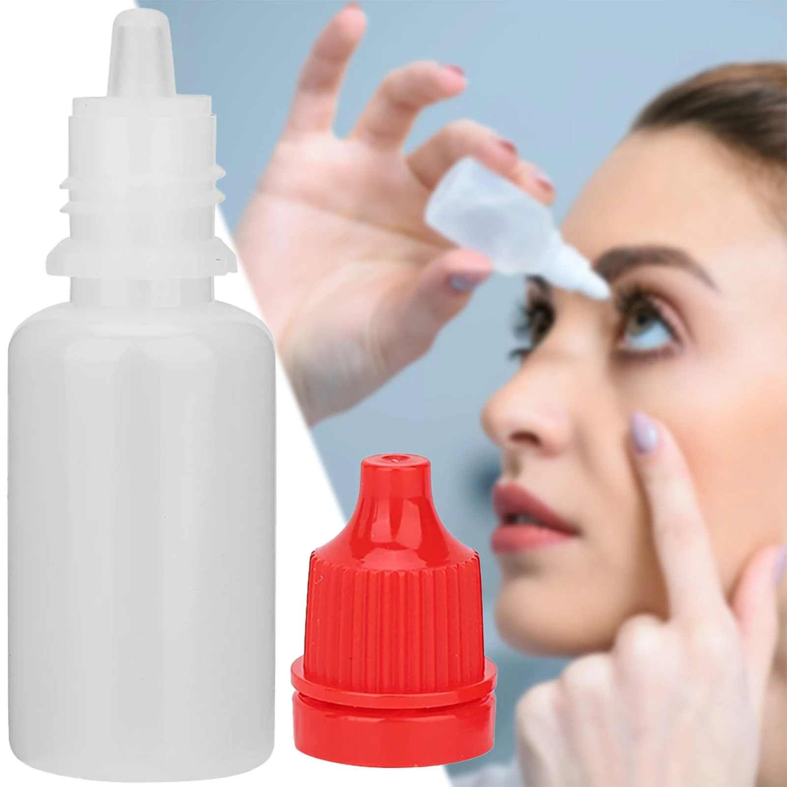 50pcs Liquid Dropper Bottles Portable Eye Liquid Dropper With Cap For Home Travel