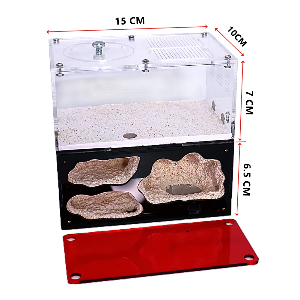 Ant Farm infinita expansão formiga controle de temperatura ninho para formigas casa, acrílico concreto inseto casa, formigueiro