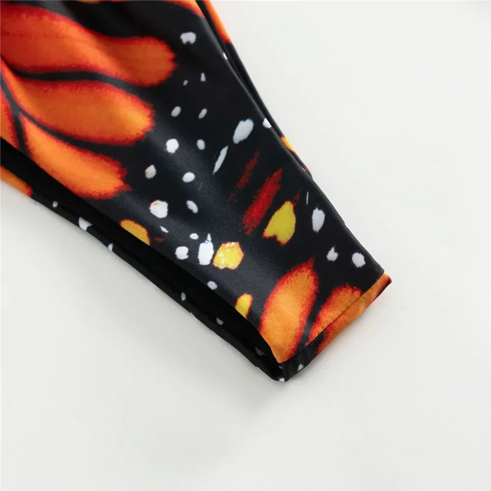 Sexy Butterfly Print Swimwear String Bikinis Set Micro Extremo Mini Thong Swimsuit Women Bathing Suit Triangle Bikini 2026 Mujer view 4