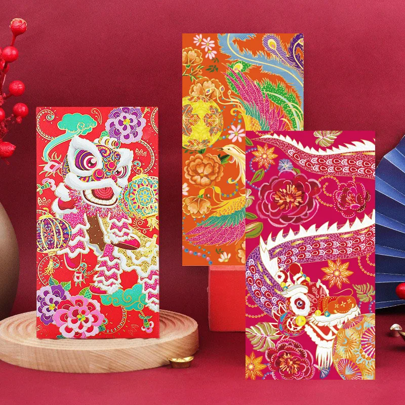 

12Pcs Chinese New Year Red Envelopes Chinese Money Packets Hongbao Packets For 2025 Spring Festival Lunar Year