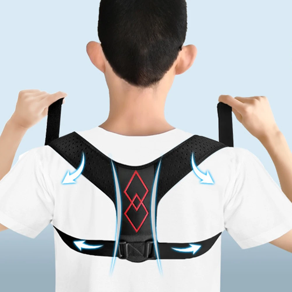 

Posture Corrector Belt Adjustable Trainer Correction Device Ergonomic Design Invisible Back Brace PU Nylon Long Lasting