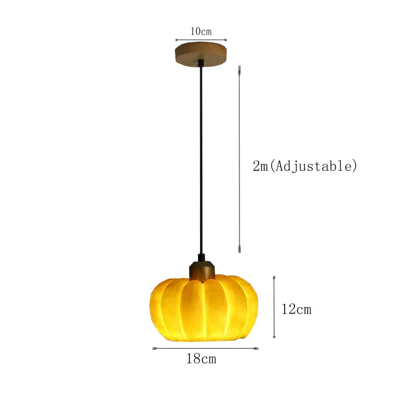 Новая современная люстра в виде тыквы для гостиной, деревянная лампа, спальня, коридор, кафе, ресторан, интерьер комнаты, декор, светильник