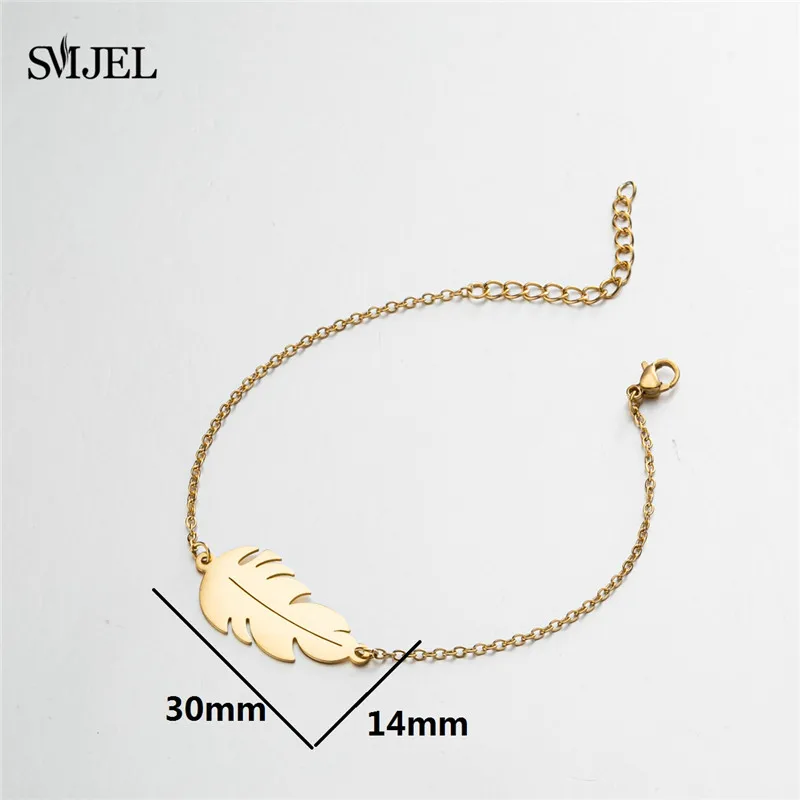 2024 Trend Stainless Steel Snowflake Bracelets Boho Lotus Leaves Palm Tree Plant Mandala Flower Charm Bracelet Bangle Wholesale