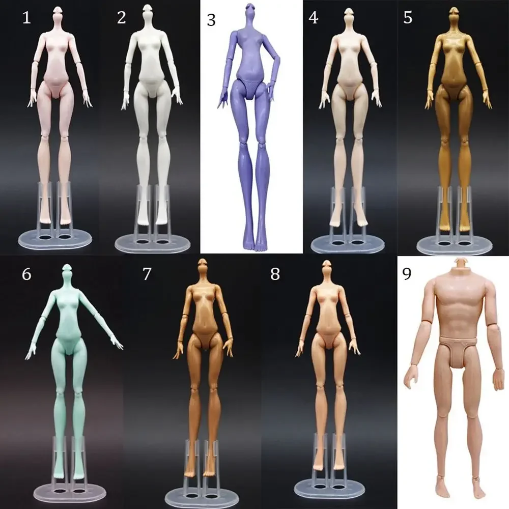 11CM Nude Fashion Dolls Spherical Moveable Joints White Skin Body Dolls Suitable 1/12 Scale Universal Head Change Makeup Gift