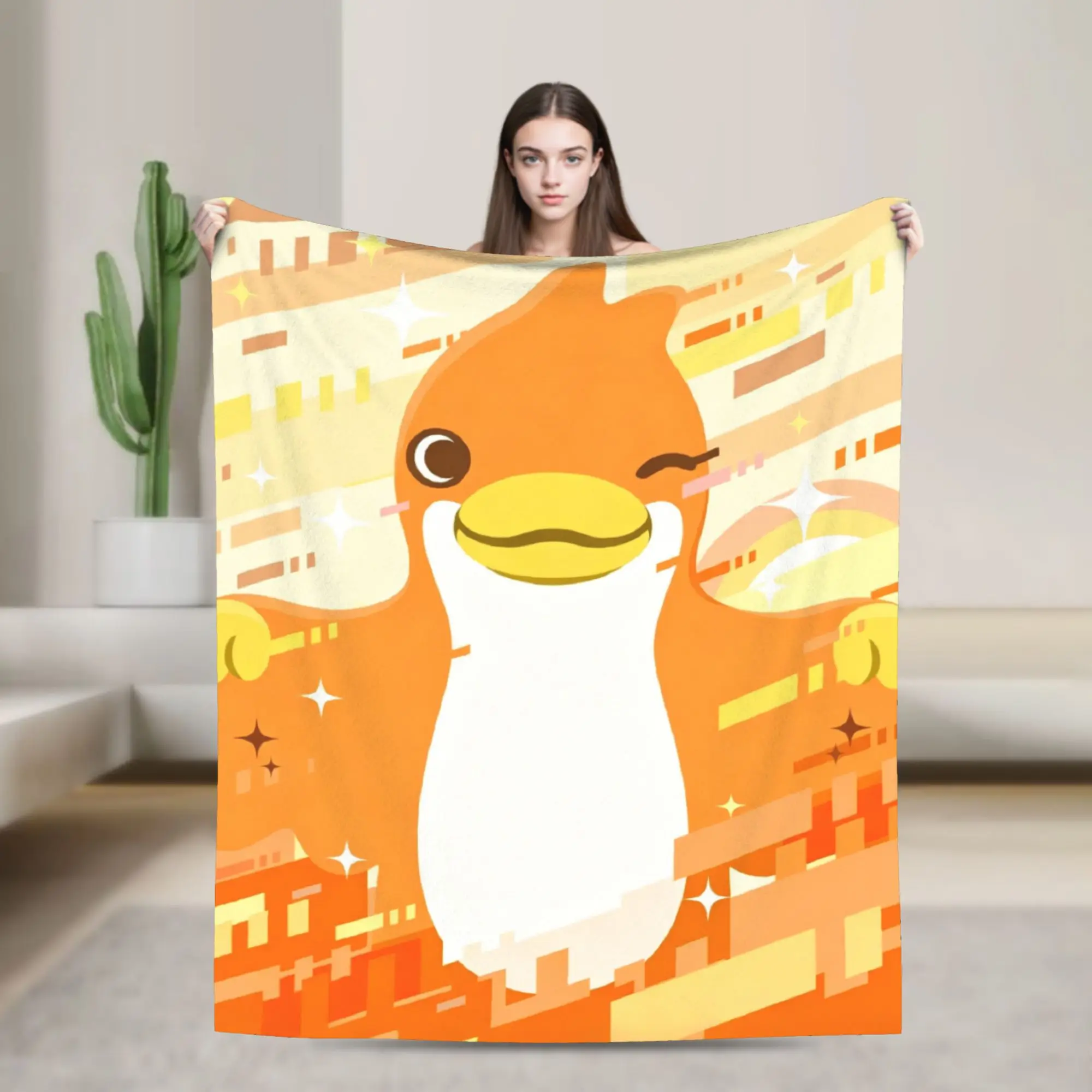 Chibi Monster Raids Again Flannel Blankets Anime Fashion Throw Blanket for Home Hotel Sofa  125*100cm Quilt
