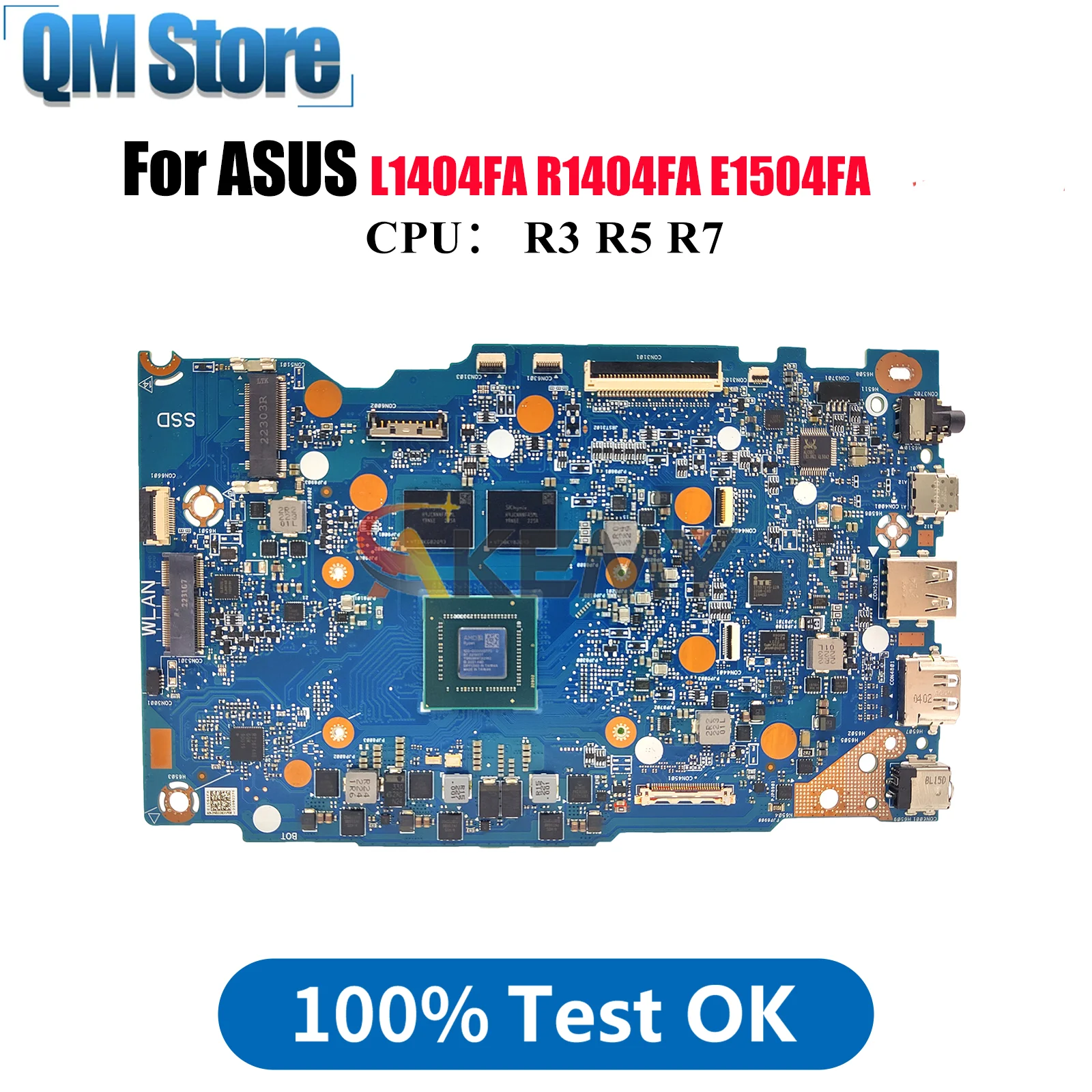 

E1504GA Laptop Motherboard For ASUS EeeBook E14 R1404FA E1404F E1504FA L1404FA Mainboard W/ R3 R5 R7 CPU 100% tests OK fast ship