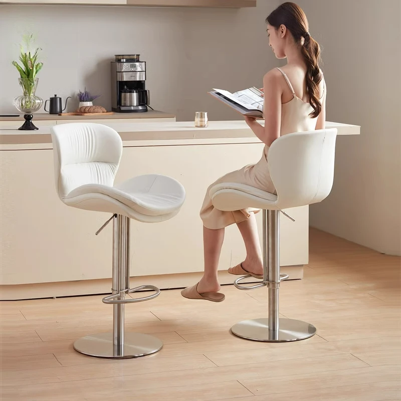 

Ergonomic Ultralight Bar Stools Ancient Light Luxury Relaxing Bar Stools Party Ultralight Personalized Metal Cadeira Furniture