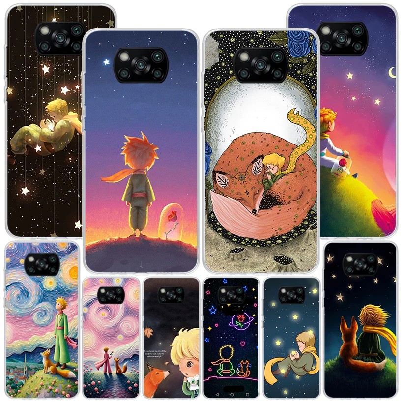 Мультяшный чехол для телефона The Little Prince Fox для Xiaomi Poco X6 X5 X4 X3 Pro F6 F5 F4 Gt F3 F2 F1 M5S M5 M4 M3 M2