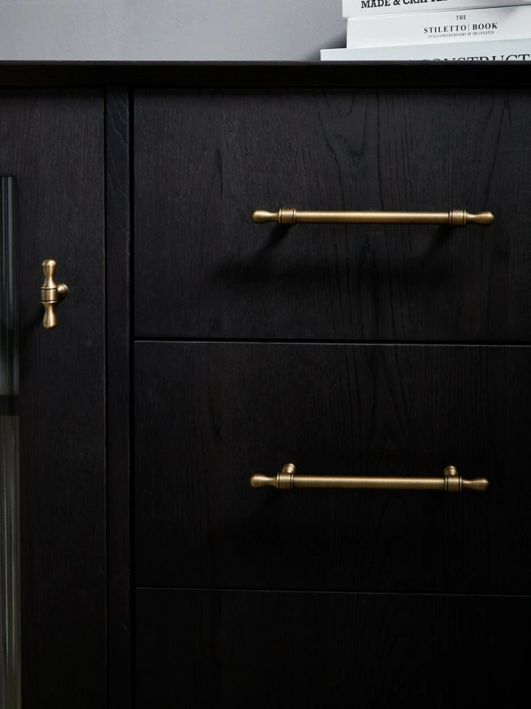 ANXIANG Антикварная латунная дверная ручка шкафа с каплями воды, античная бронза, ручка ящика во французском стиле