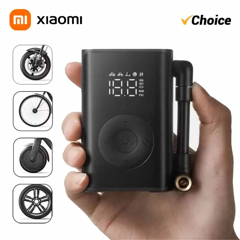 

Портативный электрический воздушный компрессор Xiaomi MIJIA 150 PSI, 2000 мАч, с функцией определения давления в шинах, несколькими предустановленными режимами, LED-подсветкой и насосом для подкачки воздуха