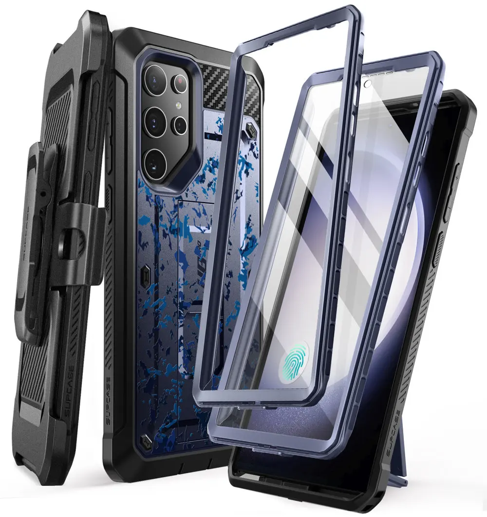 For Samsung Galaxy S24 Ultra Case 2024 SUPCASE UB Pro Full-Body Dual Layer Rugged Belt-Clip Case with Built-in Screen Protector