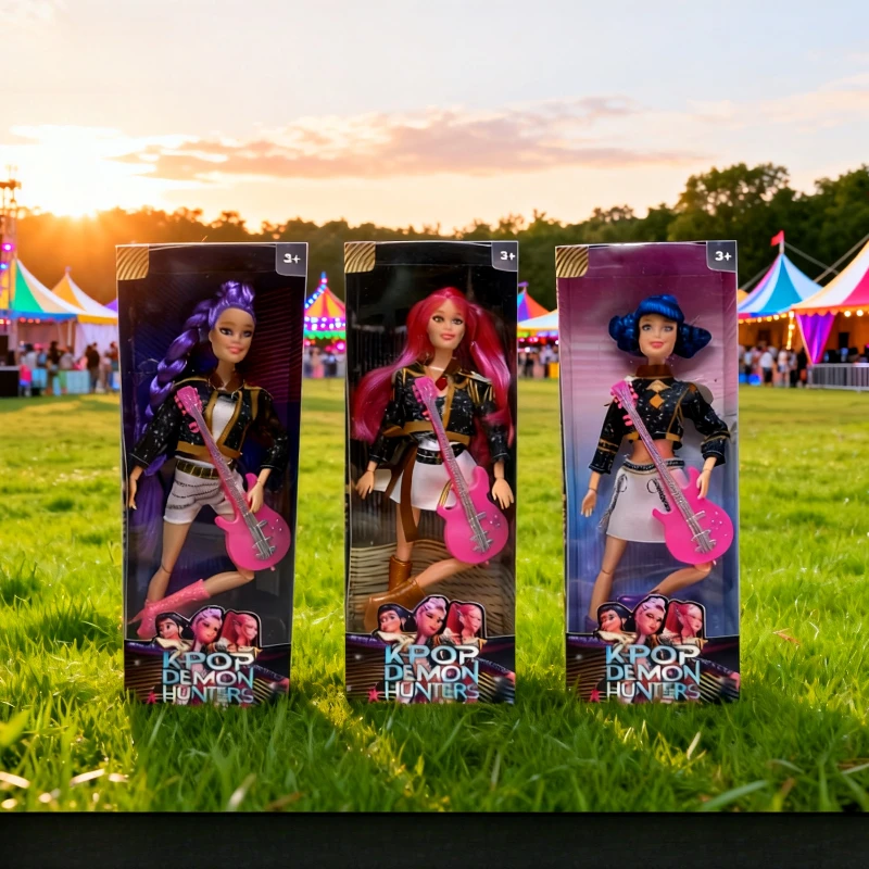 Kpop Demon Hunters Live Action Figure Speelgoedspel met themalong Kleurrijke lichte actiefiguren voor fans en