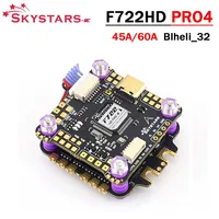 Skystars F7 F722HD PRO4 Flight Controller OSD 45A/60A 128K Blheli_32 3-6S ESC Stack 30.5mm FPV Racing Drone Quadcopt