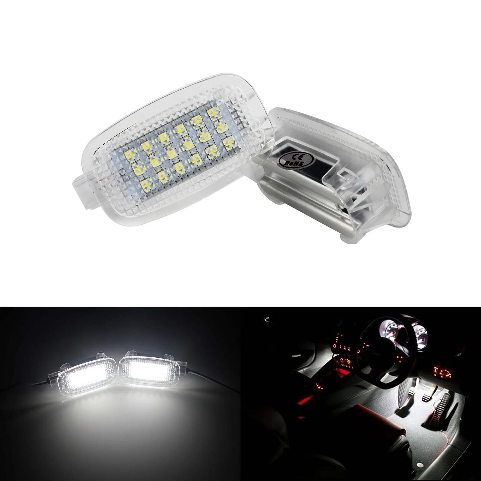 

2x светодиодный светильник для ног, багажника для Mercedes Benz W204 W216 W212 C207 X204 GLK W221 R230