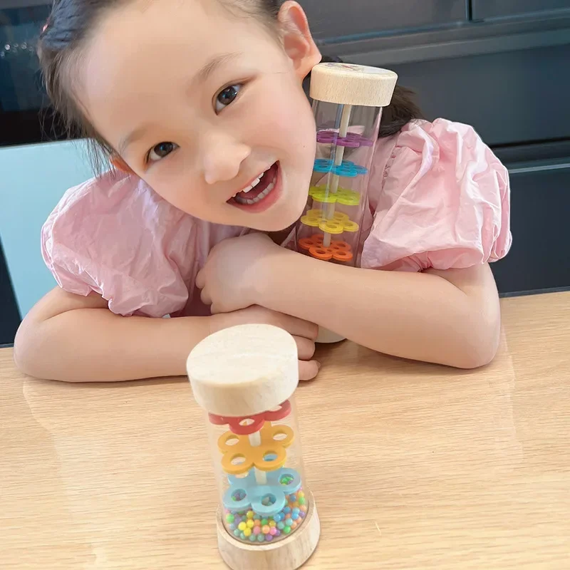 ベビーレインスティックガラガラチューブモンテッソーリおもちゃレインスティックシェーカー音楽感覚聴覚楽器赤ちゃんのための早期教育玩具