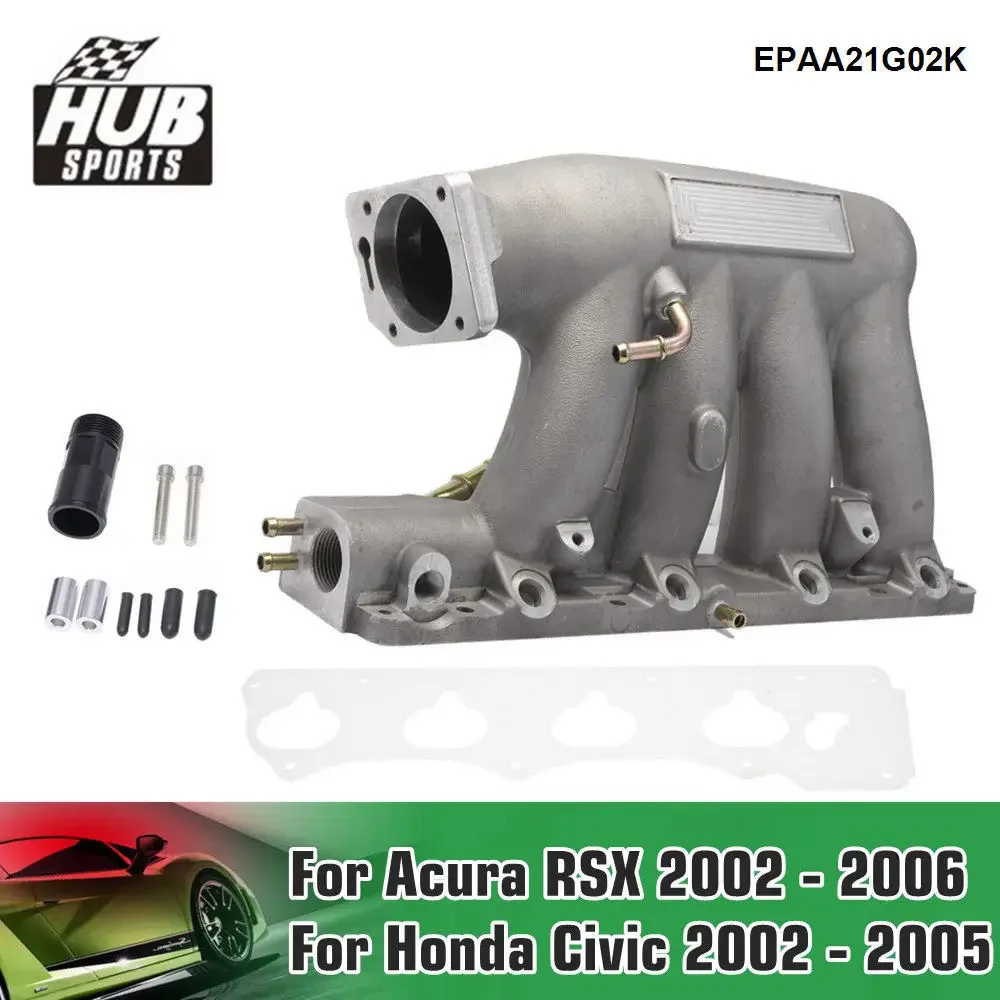 HUB sports Pro Series Cast Aluminum Intake Manifold - Race Only For Honda Civic 02-06 For Acura K20A2 K20A3 EPAA21G02K