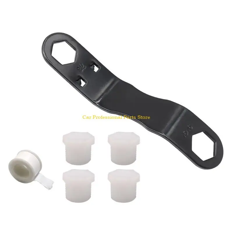 

R53D Water Heater Drain Plug Include Angled Double Ended Wrench 4 Pieces Drain Plugs