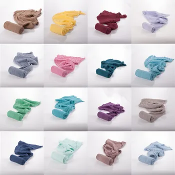 40*180cm Stretch Wrap neonato fotografia puntelli accessori neonato ragazza morbida fascia elastica coperta Multi-colori Swaddlings