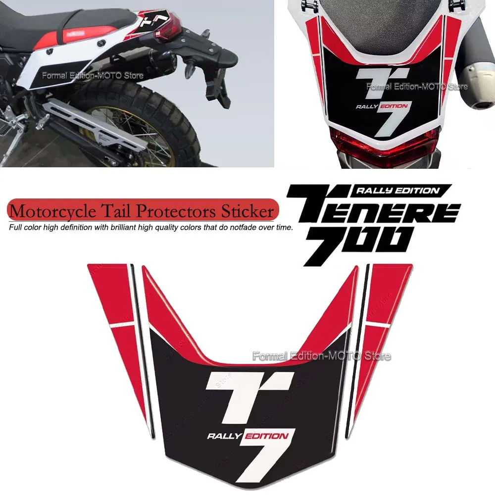 For Yamaha Tenere 700 Tenere 700 Rally 2019-2021 Motorcycle Tail Protective Sticker Waterproof 3D Gel Epoxy Resin Sticker