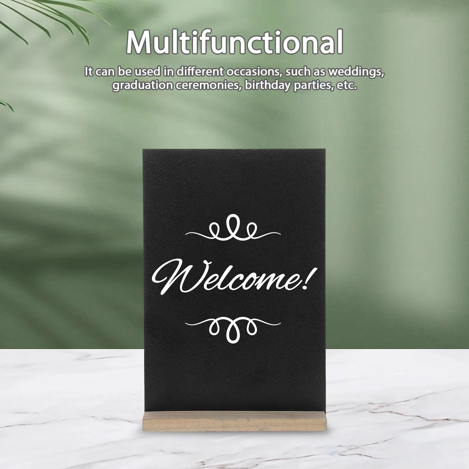 

Mini Wooden Blackboard Double Sided Writable Chalkboard Sign Standing Small Boards for Wedding Party Memo Food Labels Restaurant